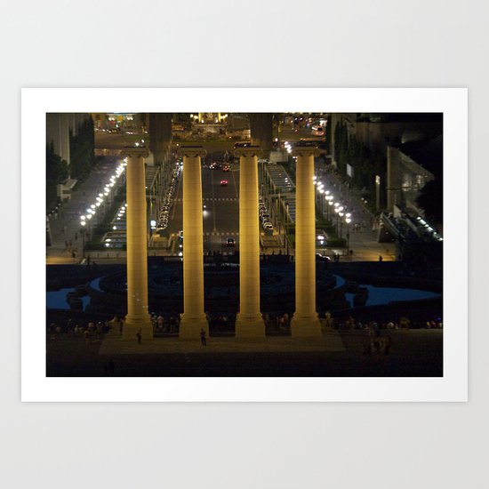 Lighted Columns Art Print