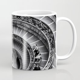 Sublime Spiral Staircase, Vatican, Rome, Italy black and white photograph Coffee Mug