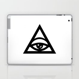 Tired illuminati eye pyramid Laptop Skin