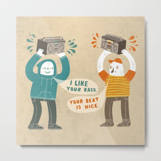 I like your bass Metal Print