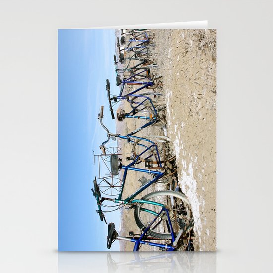 Bike Fence 2 Stationery Cards