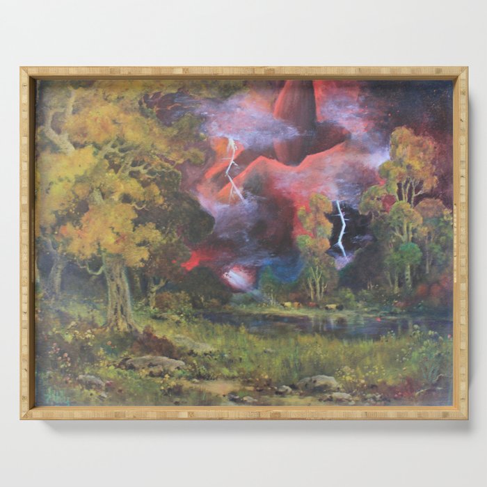 Stranger Thing Mind Flayer Thrift Store Painting Serving Tray