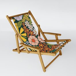 Flower Power Retro Style Hippy Flowers Sling Chair