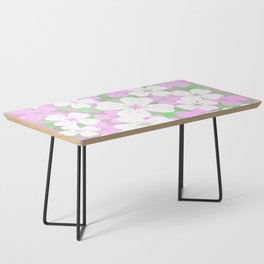 70’s Desert Flowers Pink on Pink Coffee Table