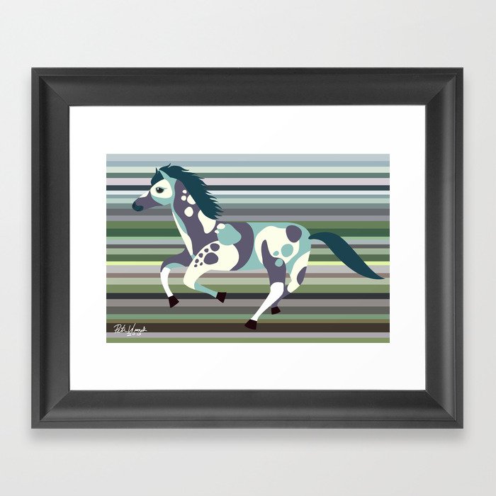 Running Horse Framed Art Print