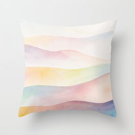 Multicolored Mountains Throw Pillow
