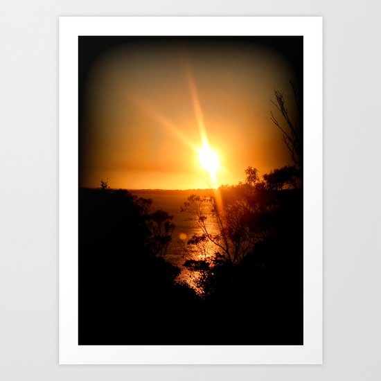Sunset over the Limestone Coast - Australia Art Print