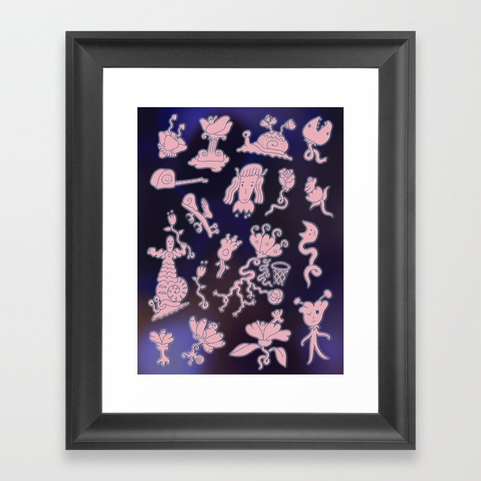Stormy Spring Creatures Framed Art Print