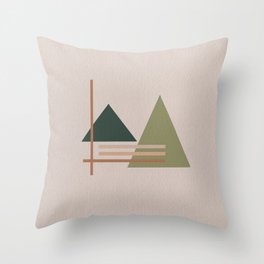 The Trees Minimal Abstract Art Throw Pillow