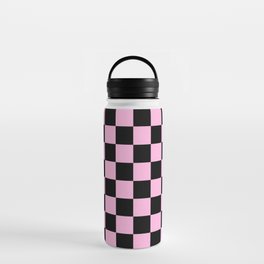 Checkered (Black & Pink Pattern) Water Bottle