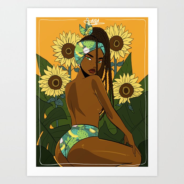 Sunflower Goddess Art Print
