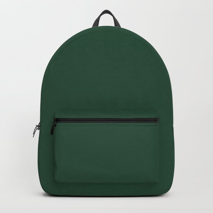Dark Green Solid Color Pantone Eden 19-6050 TCX Shades of Green Hues Backpack