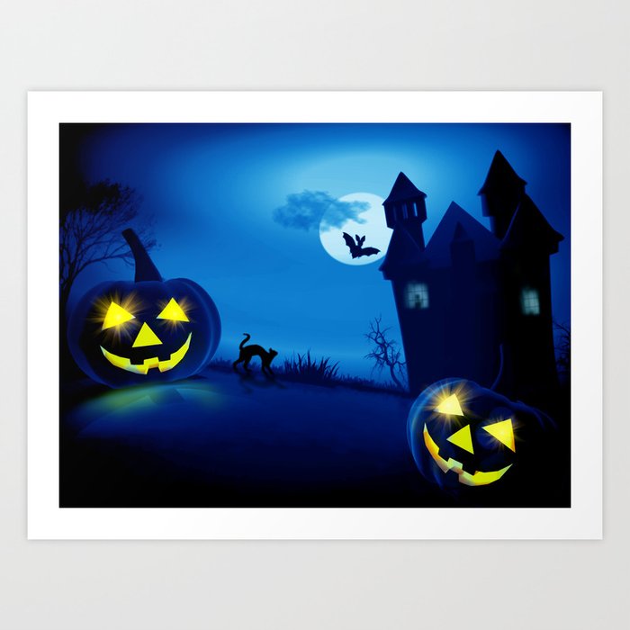 Background With Pumpkins In Halloween Party Art Print By Giovannicancemi Society6 Download beautiful, curated free backgrounds on unsplash. society6