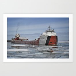 Philip R Clarke Great Lakes Freighter Art Print