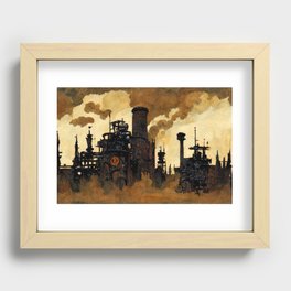 A world enveloped in pollution Recessed Framed Print