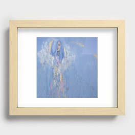Blue Woman Recessed Framed Print