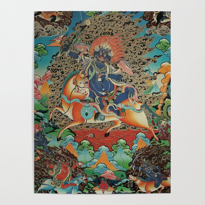 Mahakala Thangka Buddhist Painting Poster