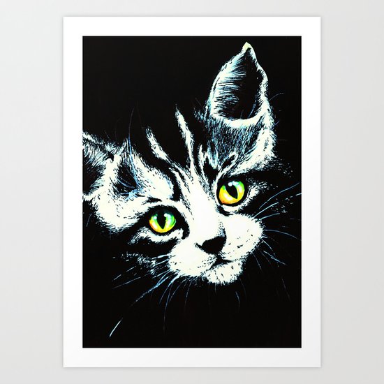 Kitten's Portrait Art Print