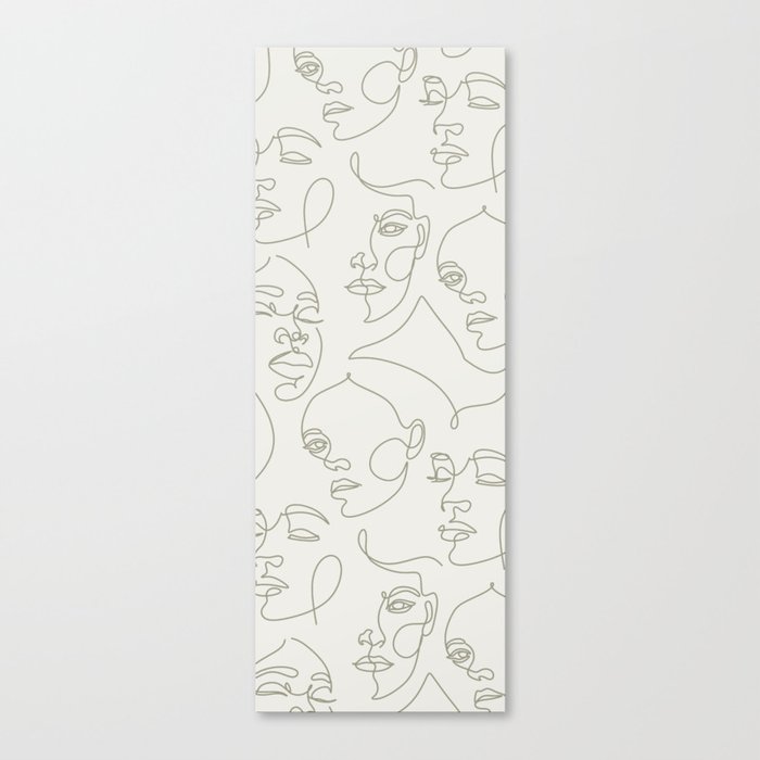 Face in lines Canvas Print