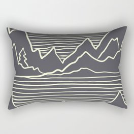 A Perfect Adventure - Outdoor Abstract Grey Rectangular Pillow