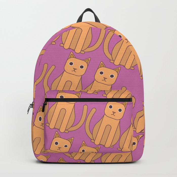 Ginger Cat Pink Pattern Backpack