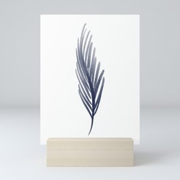 Navy Blue Botanical V Mini Art Print