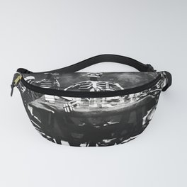 Six Skeletons Smoking vintage black and white photograph / photography poster Fanny Pack