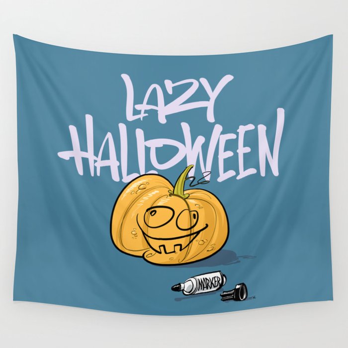 Lazy Halloween Wall Tapestry