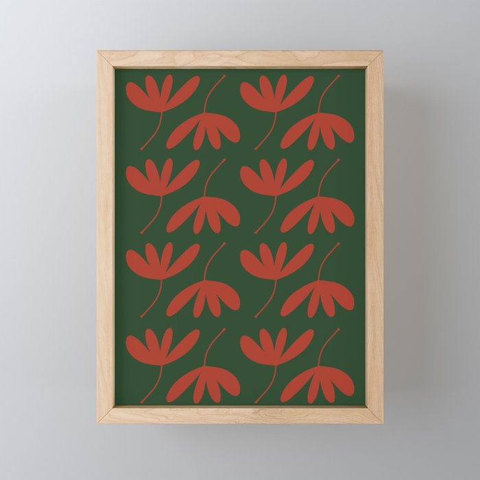 Flying Leaves Framed Mini Art Print