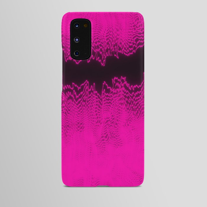 Pink Glitch Distortion Android Case