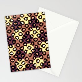Hexagon leopard print Stationery Card