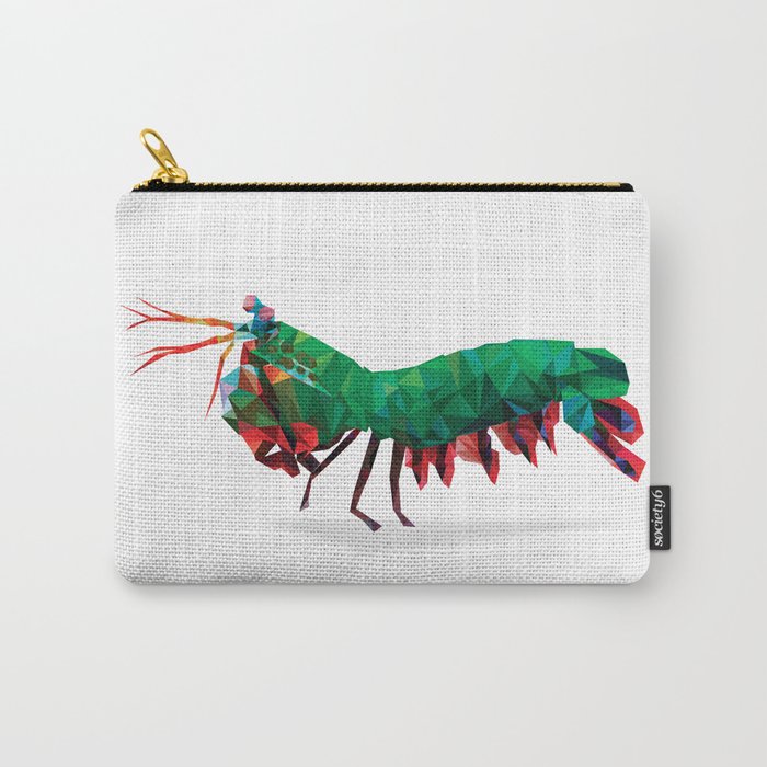 Geometric Abstract Peacock Mantis Shrimp  Carry-All Pouch