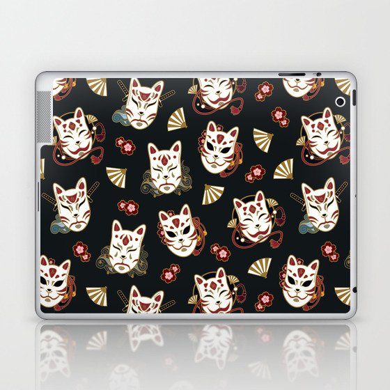 Kitsune Mood Masks Laptop & iPad Skin
