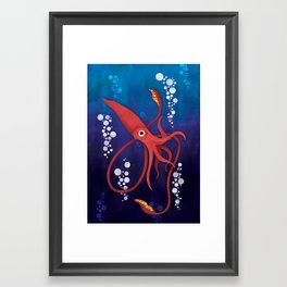 Giant Squid  Framed Art Print