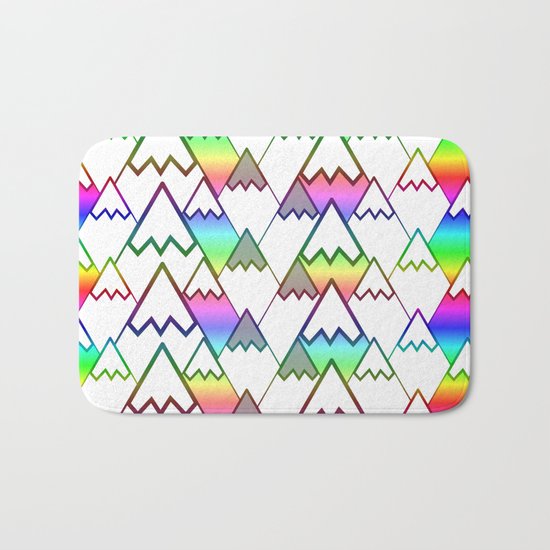 Colorful mountain tops Bath Mat