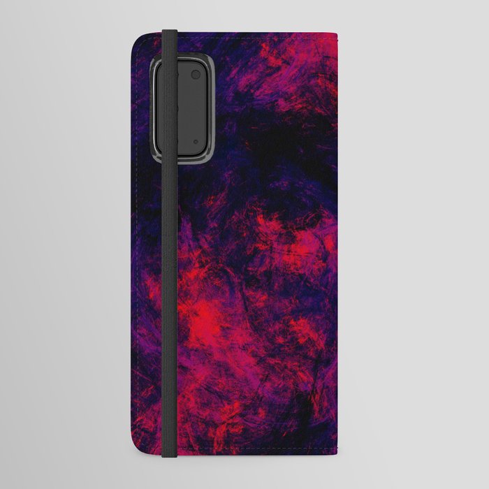 Dark Red and Purple Abstract Splash Digital Artwork Android Wallet Case