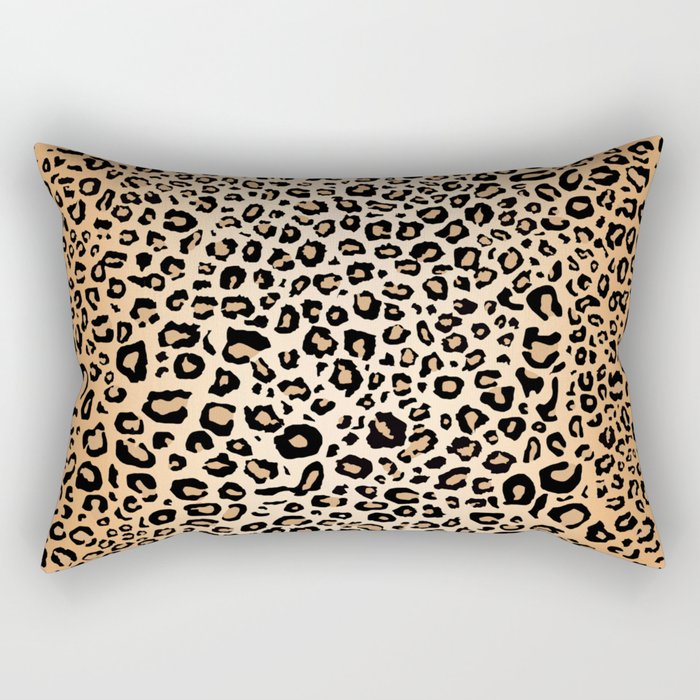 Tan Leopard Print Rectangular Pillow