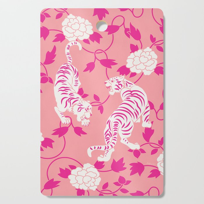Pink Tigers, Chinese Tiger Pattern Cutting Board