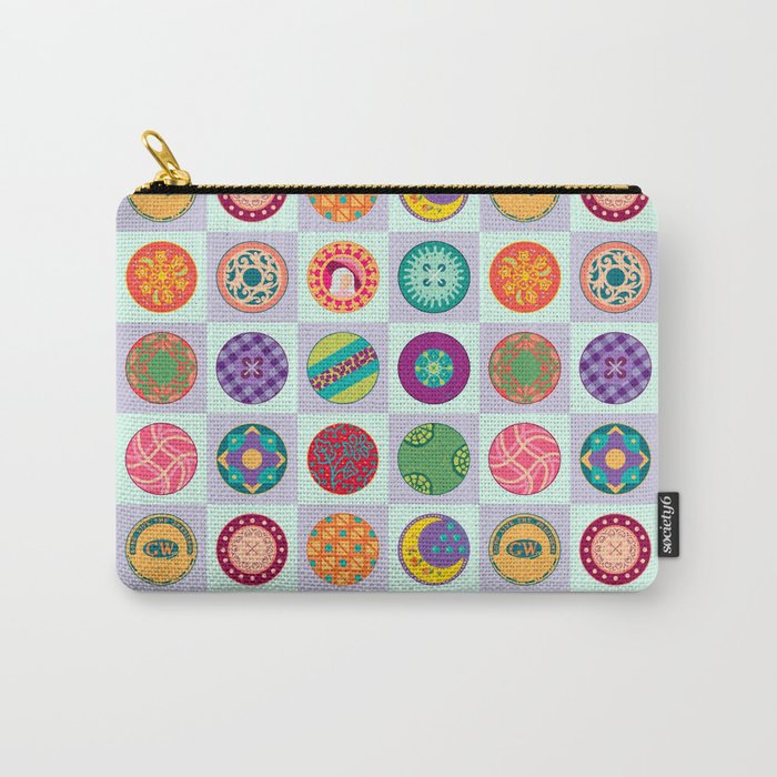 Modern Vintage Button Collection Carry-All Pouch