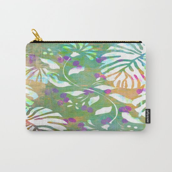 Tropical Leaf Abstract Carry-All Pouch