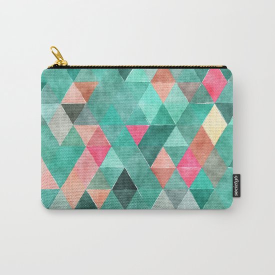 Retro Triangles Pattern 03 Carry-All Pouch