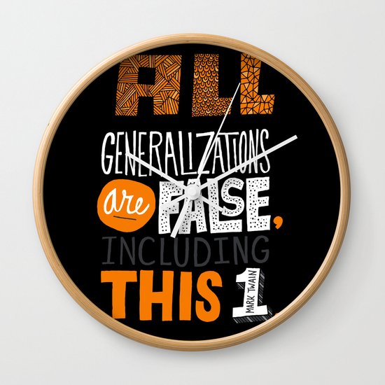 All Generalizations Wall Clock