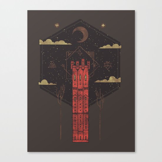 The Crimson Tower Canvas Print