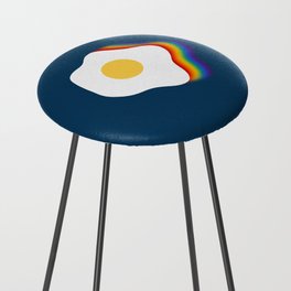Rainbow fried egg 8 Counter Stool