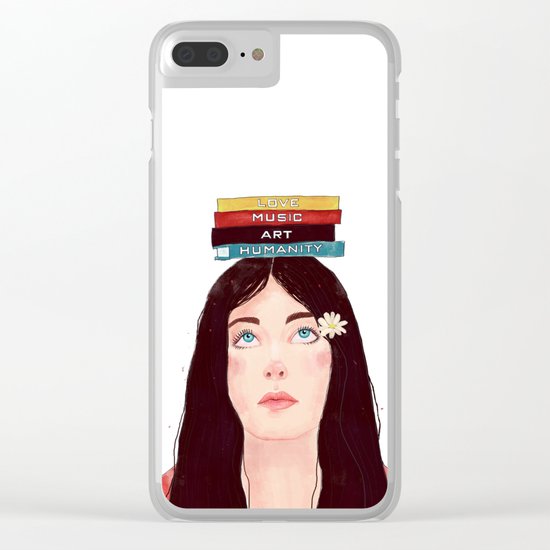 Book girl Clear iPhone Case
