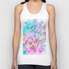 floral alcohol ink painting Tank Top