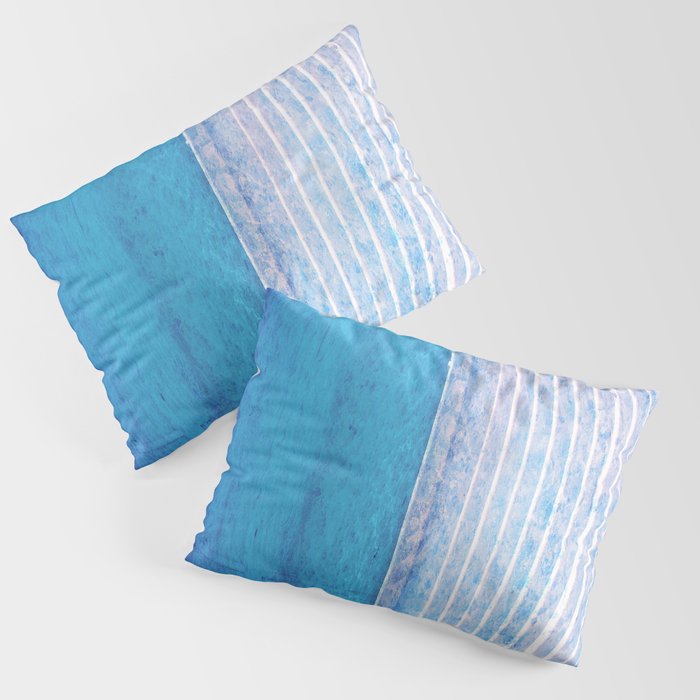 blue soft enzyme wash fabric look Pillow Sham