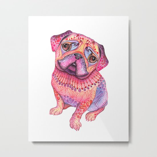 Pugberry Metal Print