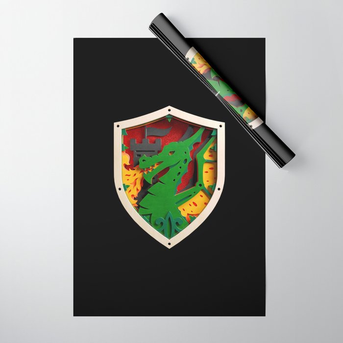 Dragon Green Wrapping Paper