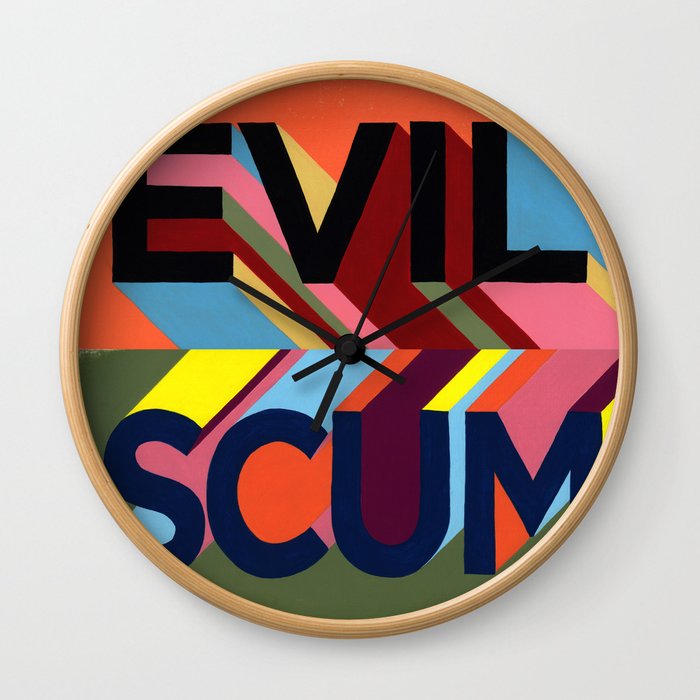 EVIL SCUM Wall Clock